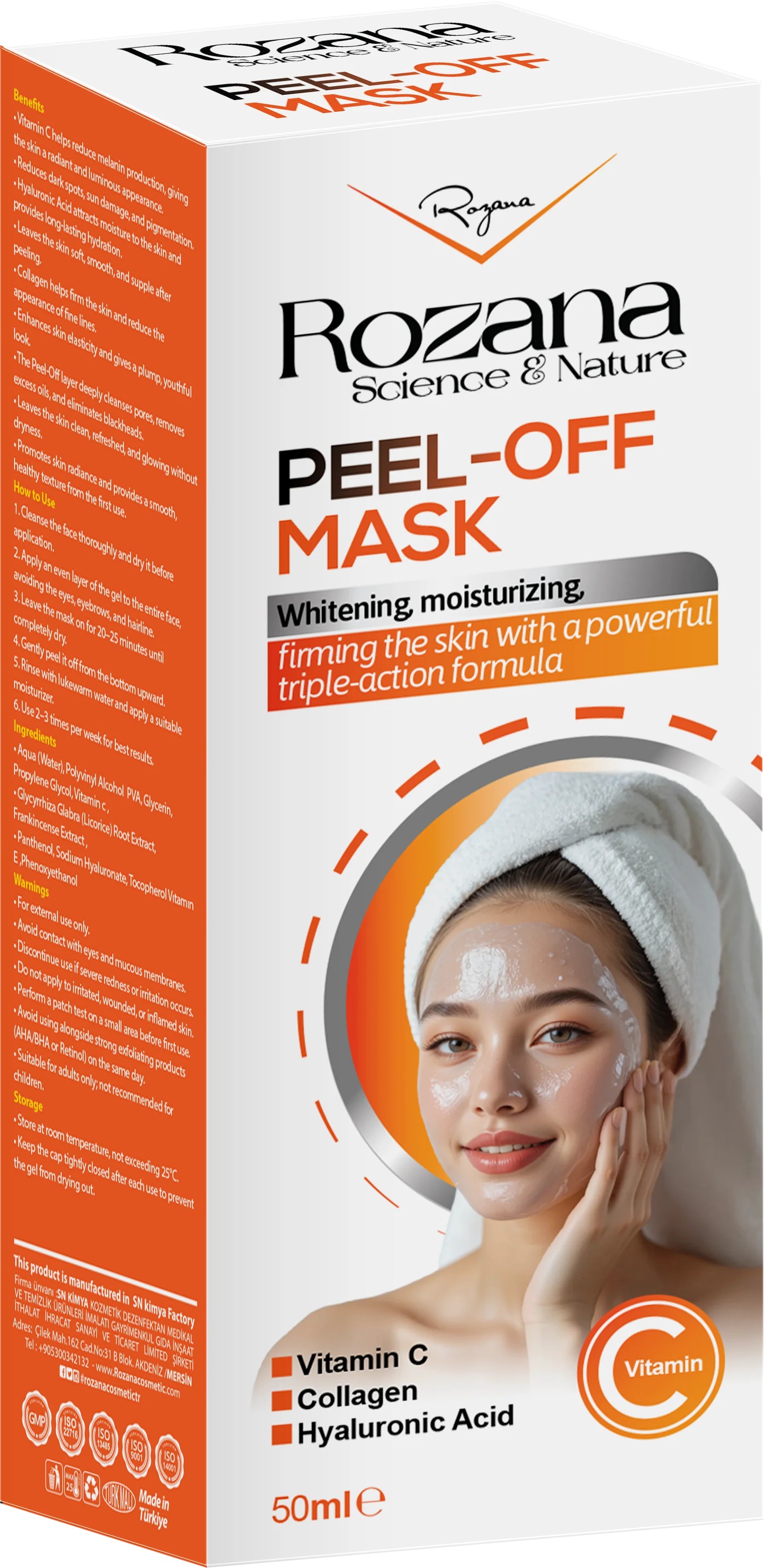 ROZANA PEEL-OFF MASK WHITENING AND MOISTURIZINGNG
