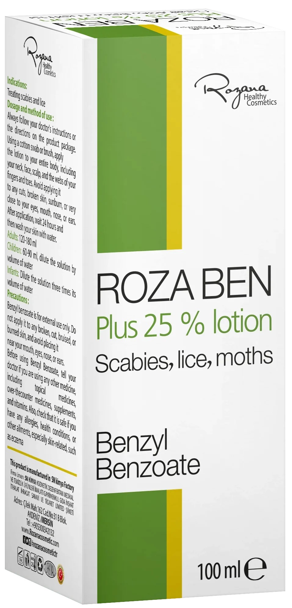 ROZANA ROZA BEN PLUS 25% LOTION